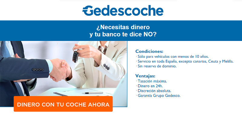 Gedescoche - Solicitar un préstamo por tu coche